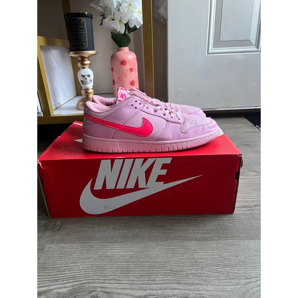 Custom Nike Dunk Low Men's Triple Pink Barbie DH9765-600 Size 8.5
